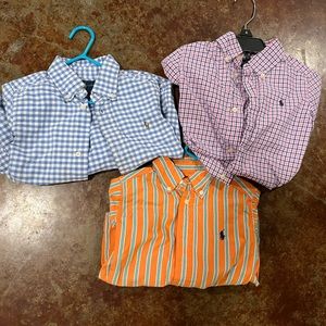 Toddler boy size 3T polo (Bundle) button down long sleeve. In great condition.